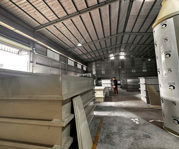 Tank manufacturing area